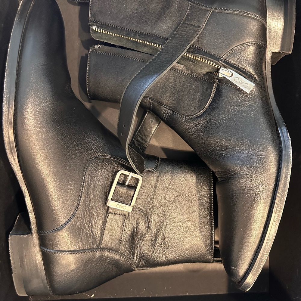 Oro Los Angeles -  Men’s leather Madrid strap boots size 8